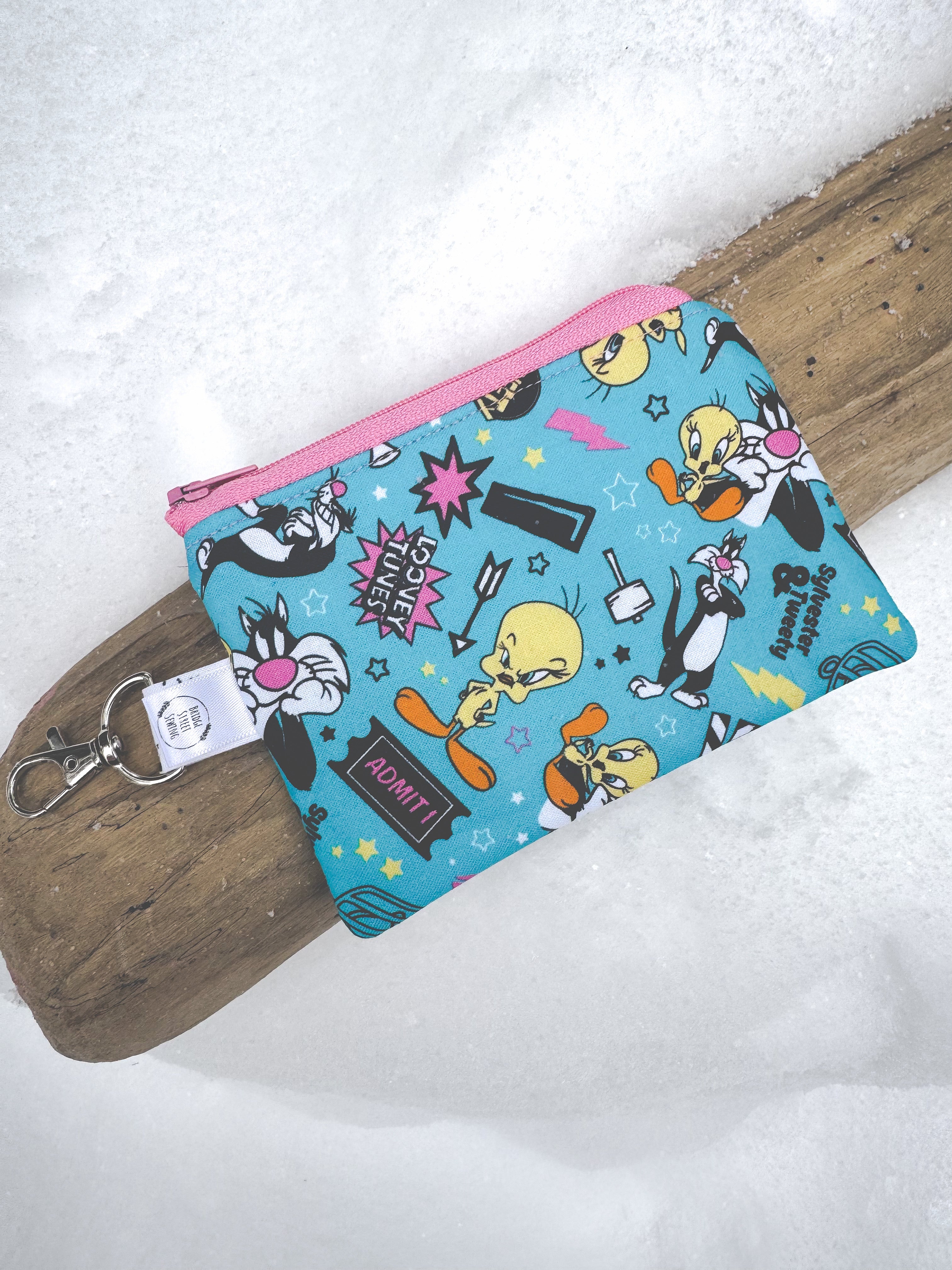 Looney Tunes Sylvester & Tweety Bird Clip On Coin Purse