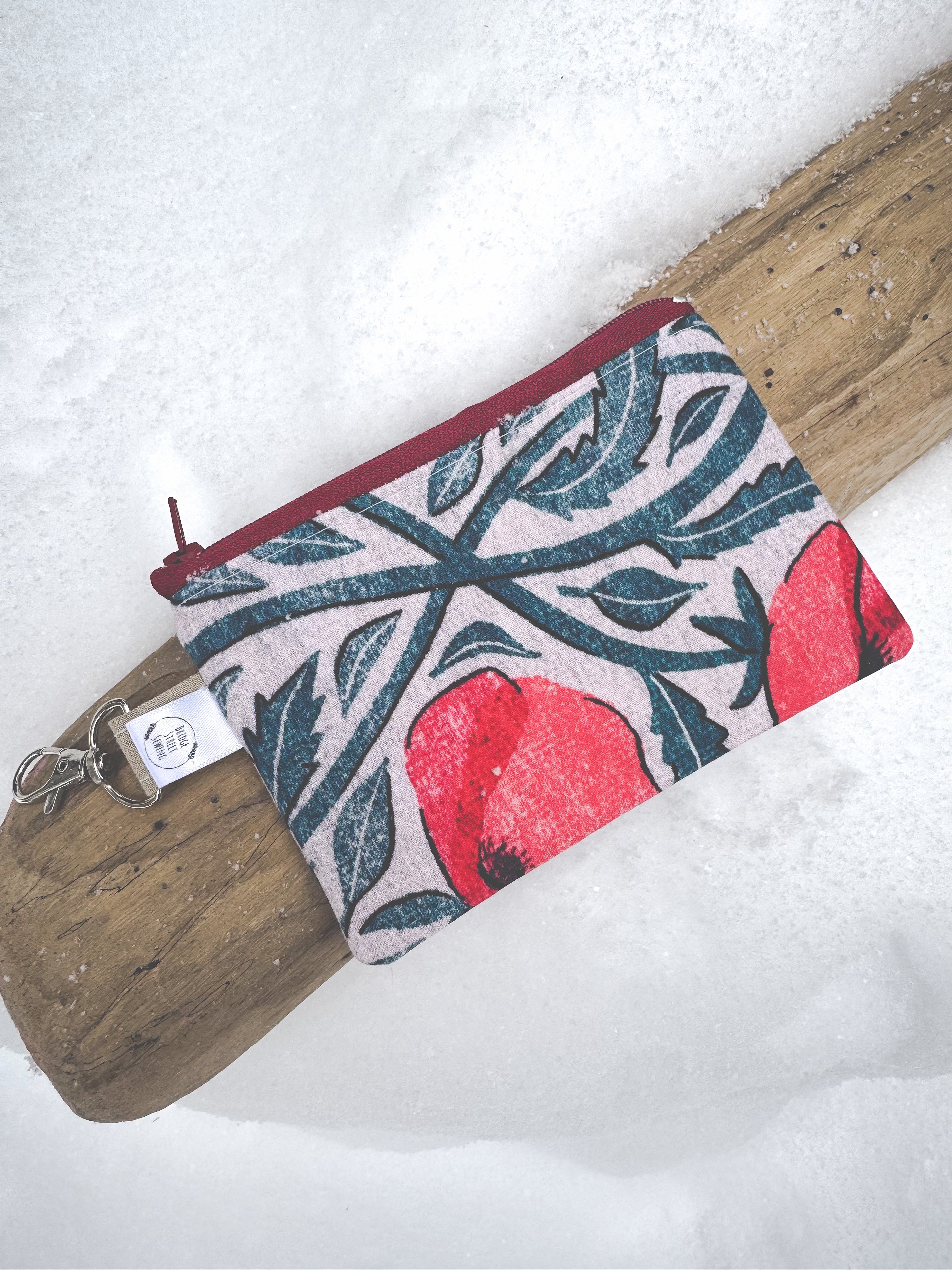 Poppies Clip On Coin Purse